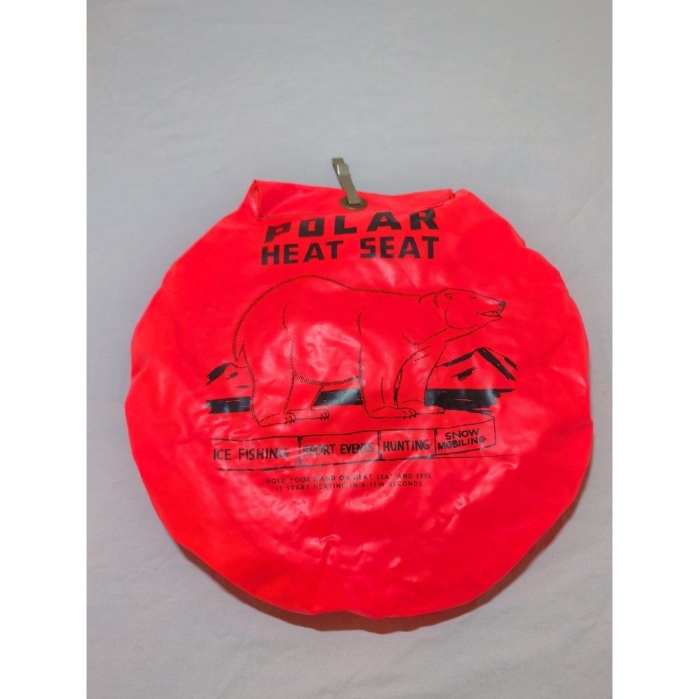 Vintage Polar Heat Seat Self Heating Cushion Blaze Orange Hunting Ice Fishing